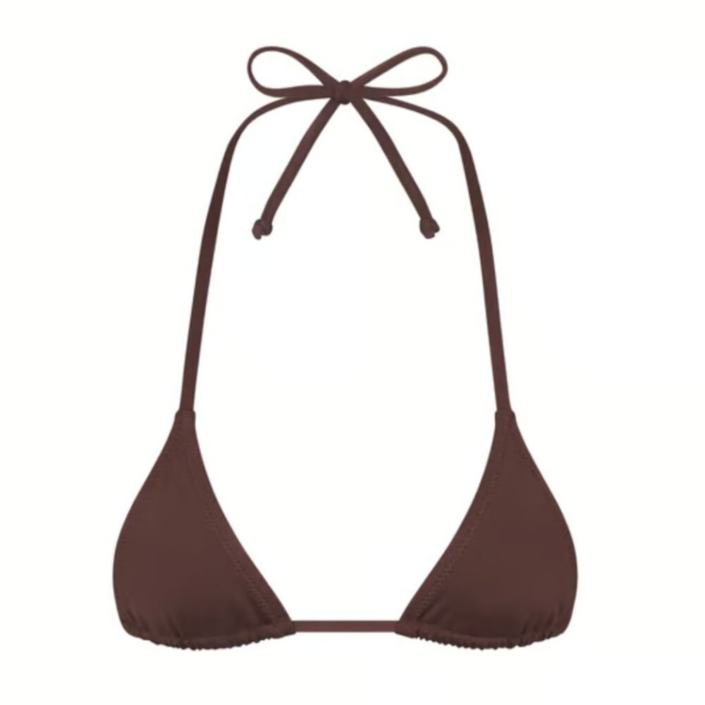 SKIMS SWIM MICRO TRIANGLE TOP | COCOA, Size large